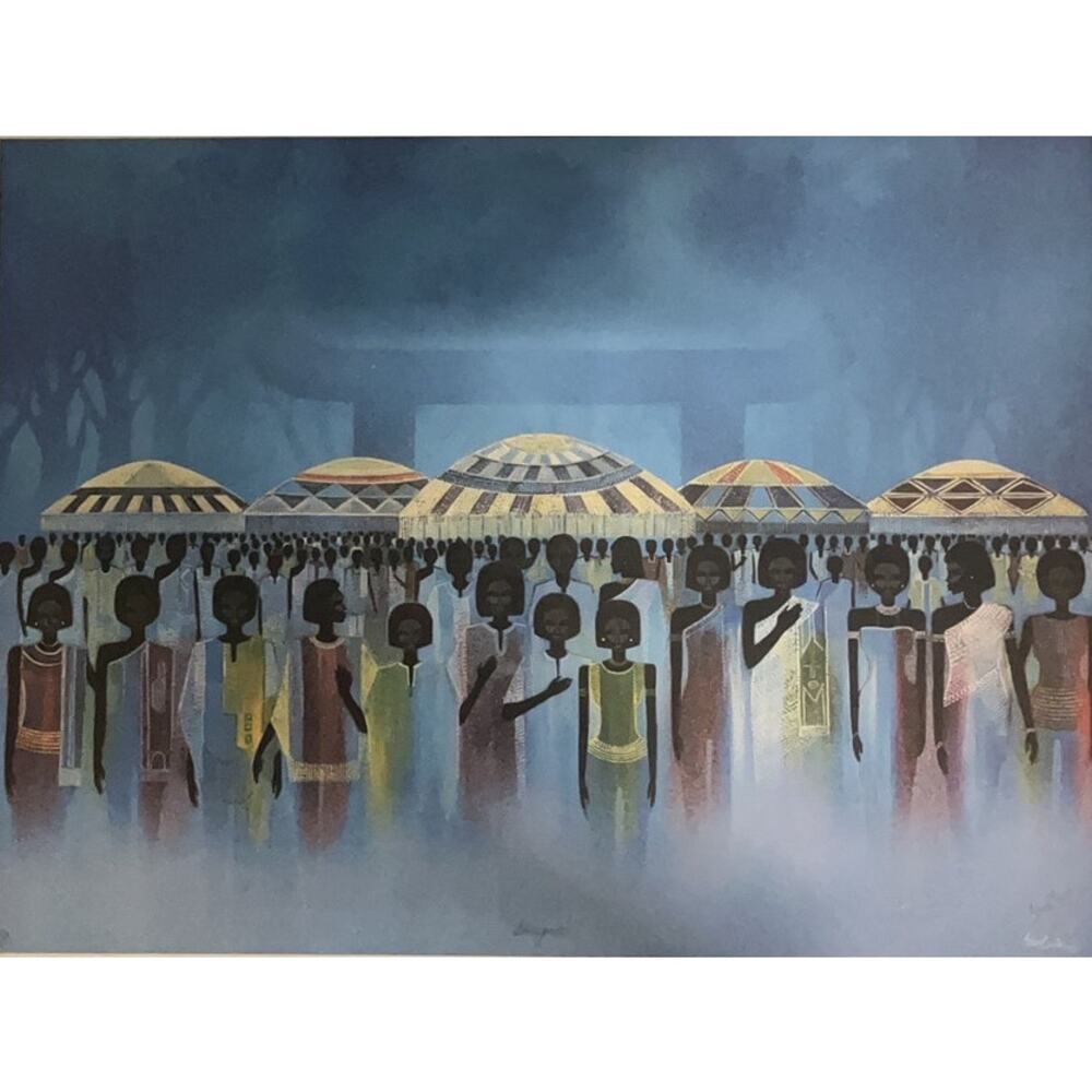 SAMI BENTIL Emergence Signed Limited Edition Print Ghanaian African Art